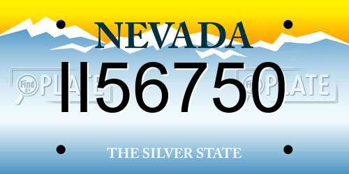 II56750 Nevada License Plate
