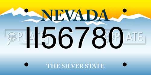 II56780 Nevada License Plate
