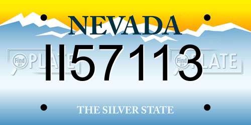 II57113 Nevada License Plate