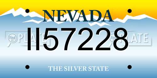 II57228 Nevada License Plate