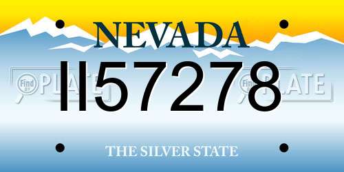 II57278 Nevada License Plate