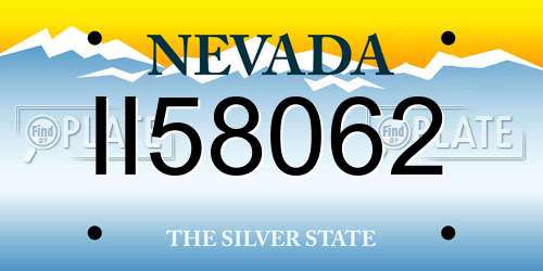 II58062 Nevada License Plate