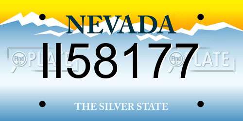 II58177 Nevada License Plate
