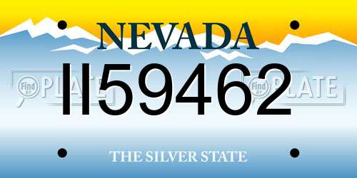 II59462 Nevada License Plate