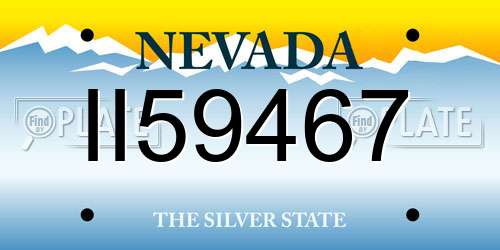 II59467 Nevada License Plate