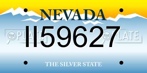 II59627 Nevada License Plate