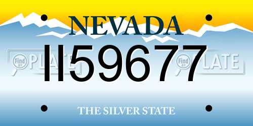 II59677 Nevada License Plate