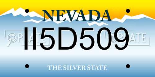 II5D509 Nevada License Plate