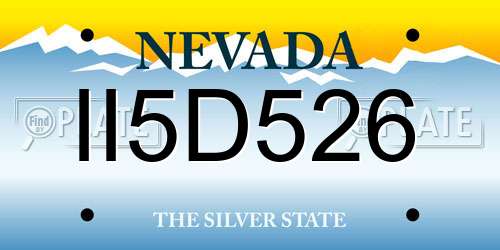 II5D526 Nevada License Plate