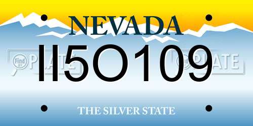 II5O109 Nevada License Plate