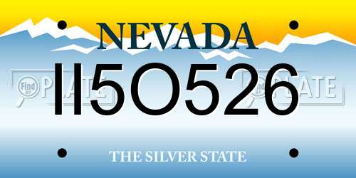 II5O526 Nevada License Plate