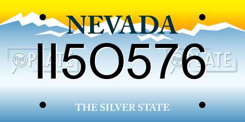 II5O576 Nevada License Plate