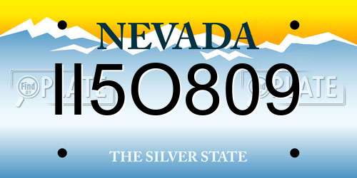 II5O809 Nevada License Plate