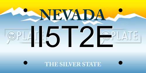 II5T2E Nevada License Plate