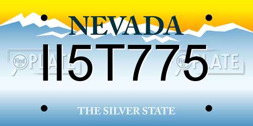 II5T775 Nevada License Plate