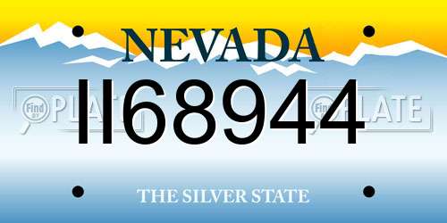 II68944 Nevada License Plate