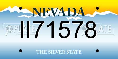 II71578 Nevada License Plate