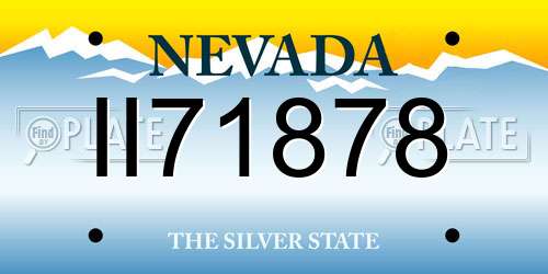 II71878 Nevada License Plate