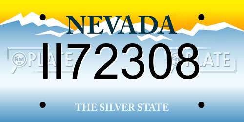 II72308 Nevada License Plate