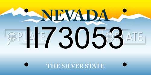 II73053 Nevada License Plate