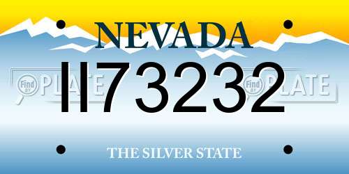 II73232 Nevada License Plate