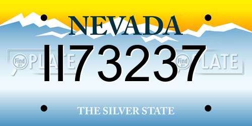 II73237 Nevada License Plate