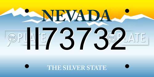 II73732 Nevada License Plate
