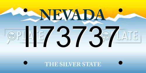 II73737 Nevada License Plate