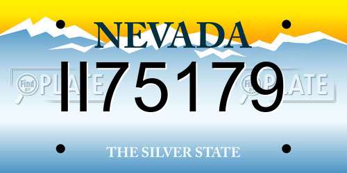 II75179 Nevada License Plate