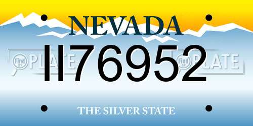 II76952 Nevada License Plate