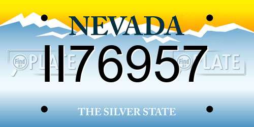 II76957 Nevada License Plate