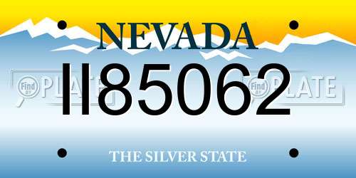 II85062 Nevada License Plate
