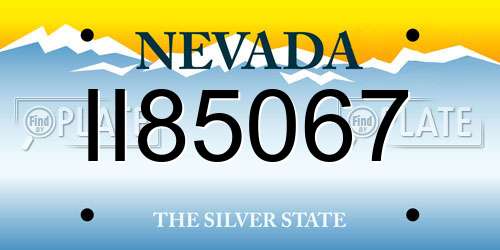 II85067 Nevada License Plate
