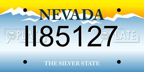 II85127 Nevada License Plate