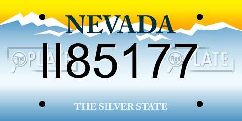 II85177 Nevada License Plate