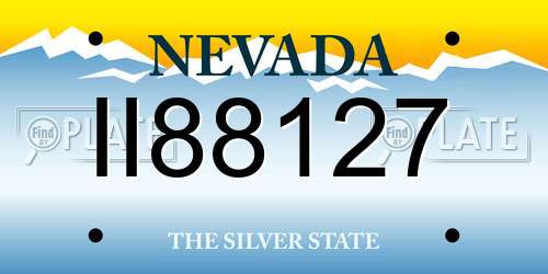 II88127 Nevada License Plate