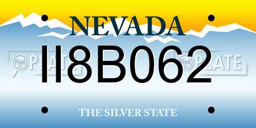 II8B062 Nevada License Plate