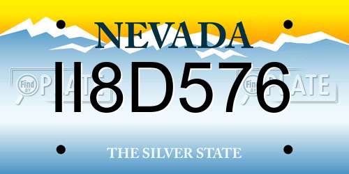 II8D576 Nevada License Plate