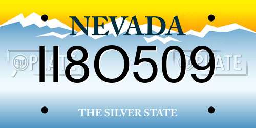 II8O509 Nevada License Plate