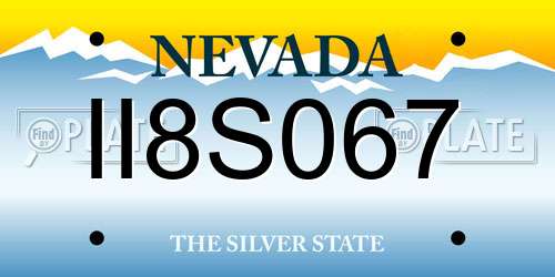 II8S067 Nevada License Plate