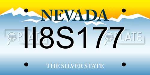 II8S177 Nevada License Plate
