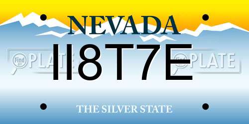 II8T7E Nevada License Plate