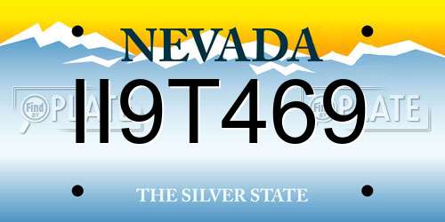 II9T469 Nevada License Plate