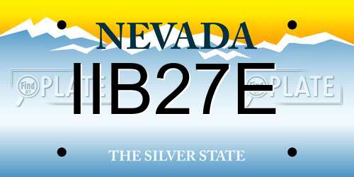 IIB27E Nevada License Plate
