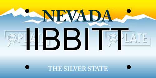 IIBBITT Nevada License Plate