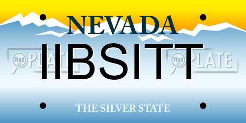 IIBSITT Nevada License Plate