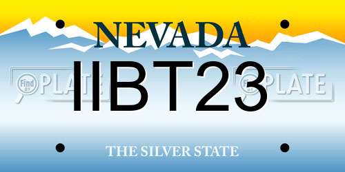 IIBT23 Nevada License Plate
