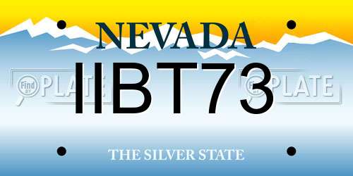 IIBT73 Nevada License Plate