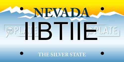 IIBTIIE Nevada License Plate