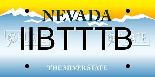IIBTTTB Nevada License Plate